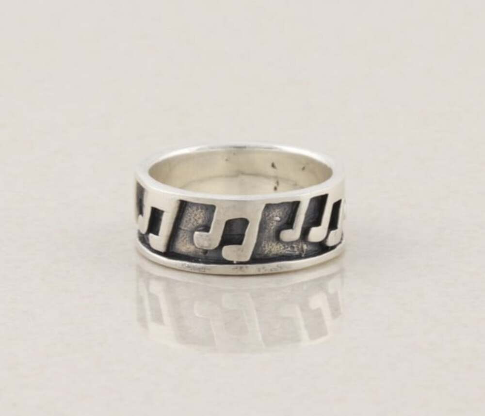 Sterling Silver Music Note Band Ring Size 7 1/4